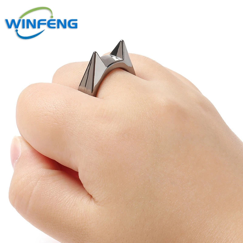 Cat Ear Self-Defense Keychain Ring: Stylish EDC Tool