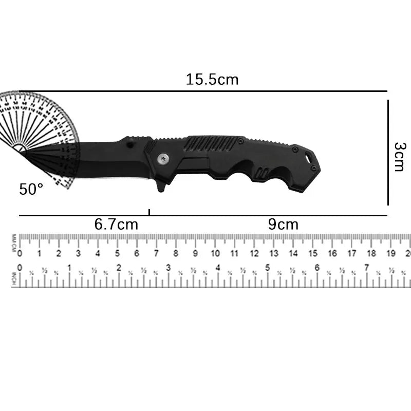 Durable Folding Survival Knife | Sharp Blade | Ergonomic Handle - Outdoorsman