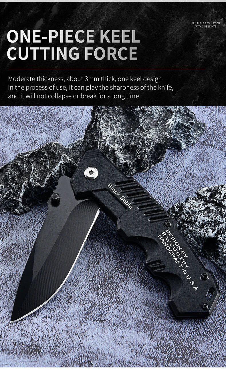 Durable Folding Survival Knife | Sharp Blade | Ergonomic Handle - Outdoorsman