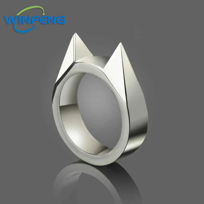 Cat Ear Self-Defense Keychain Ring: Stylish EDC Tool