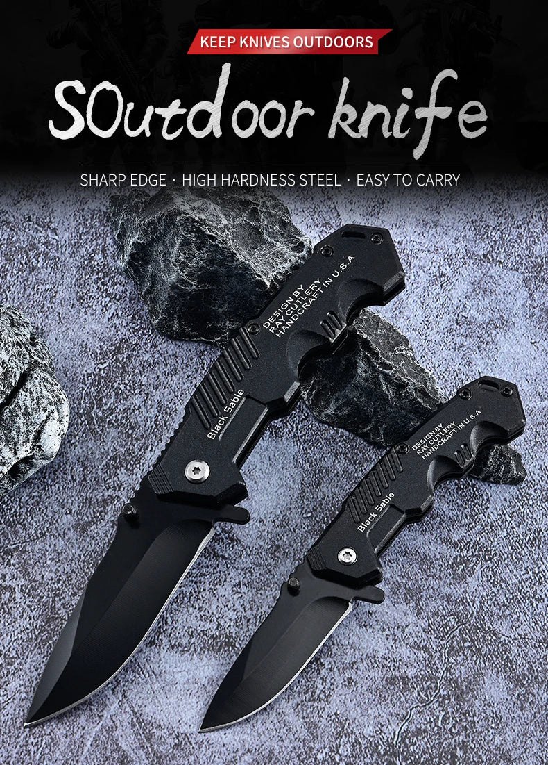 Durable Folding Survival Knife | Sharp Blade | Ergonomic Handle - Outdoorsman